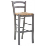 Indoor stool TESR Wood frame Straw seat Model 1038-G04