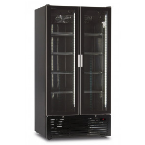 Ventilated refrigerated cabinet 2 hinged doors KLI Model ICOOL107TBLACK