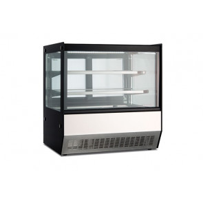 Ventilated snack-pastry countertop display cooler with sliding doors Model DLX70