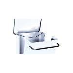Metal mobile waste bin with pedal - Waste bin MDL white epoxy coating CONTICOLOR Model 791130
