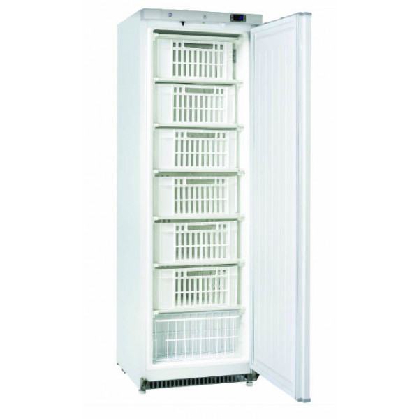 White ABS freezer cabinet with baskets Model CN407