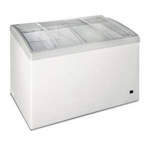 Static chest freezer with curved sliding glass lids Model FR368SLC
