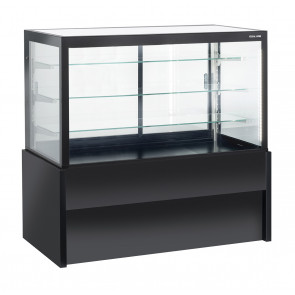 Refrigerated black display case for serve-over Model WKR150