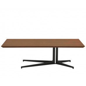 Indoor table TESR Powder coated metal frame, walnut veneered MDF top. Model 1619-TOP12