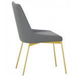 Indoor armchair TESR Powder coated metal frame, padded seat and backrest, synthetic leather covering Model 470-GA2