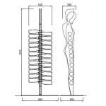 Neutral classic wine bottles display Self-supporting design Bottles capacity 24 Transparent and satinc colour Model PLEX Abbraccio