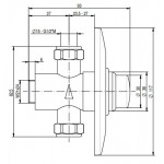 Concealed wall mounted self closing tap for shower, flow time 15 ± 25 sec MNL Model ARES010