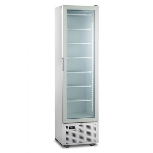 Statical vertical Freezer Model SLIM FREEZER 225TWHITE with glass door