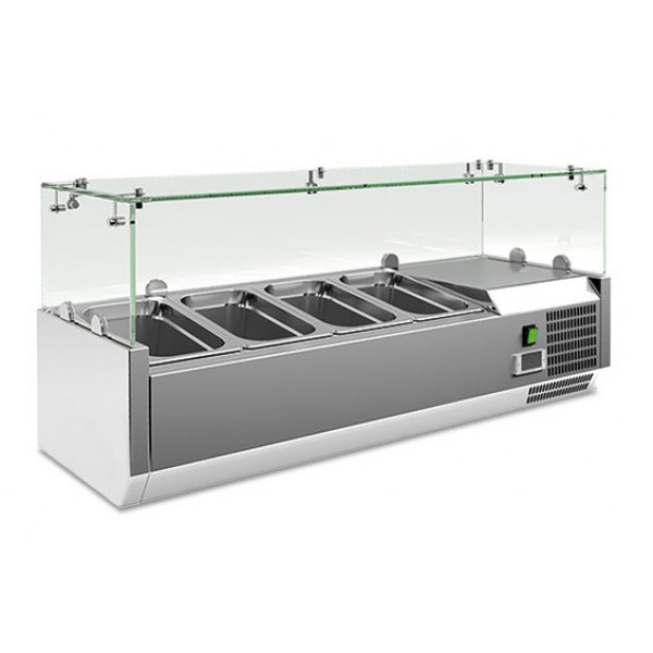 Refrigerated pizza display case stainless steel AISI 201 Model VRX1000330FG