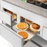 Refrigerated Food counter ideal for fresh pastry Zoin Model Colorado CL290PSSG Curved tempered glass Refrigeration Static built-in group