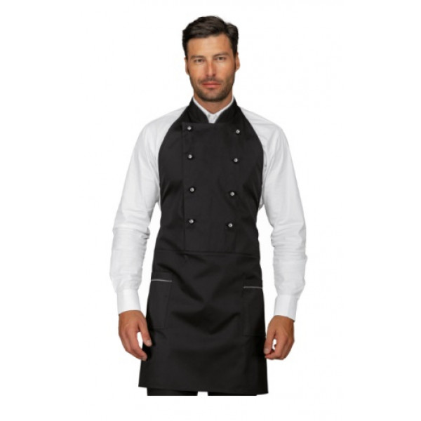 Unisex ASSUAN apron 65% Polyester 35% Cotton Black and grey Model 037312