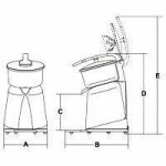 Electric juicer Model MERCURIO CON LEVA with Micro VV r.p.m. 280 ÷ 750