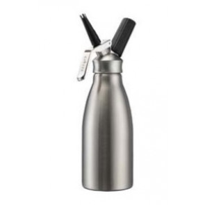Professional cream siphon in stainless steel with bottle in stainless steel and stainless steel head Capacity lt. 0,5 Model SIF5