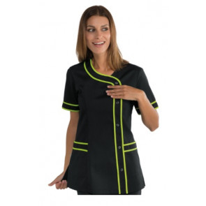 Woman Brasilia blouse SHORT SLEEVE 65% Polyester 35% Cotton BLACK Avaible in different sizes
