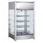 Heated countertop display Model RTR97L2 with 4 rotating round shelves