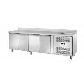 Ventilated refrigerated counter Model AK4202TNL GN 1/1 with sink
