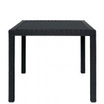 Tavolo da esterno TESR Aluminum frame, polyethylene strap covering, tempered glass top 563-MCQ140