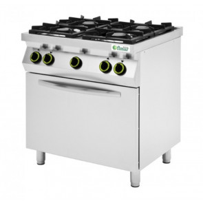 Gas range Natural gas Model CC74GFG 4 burners with gas oven GN1/1