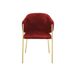 Indoor armchair TESR Metal frame, gold effect, velvet covering. Model 1938-UK01