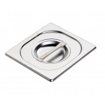Stainless steel lid with handles slits for gastronorm containers 1/6 Model CO16SMA