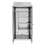 Brooms locker for pulls water made of stainless steel 430 IXP n.2 hinged doors Model 69606430