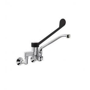 Two holes wall mounted mixer with swinging spout and clinical lever MNL Model R0102020211