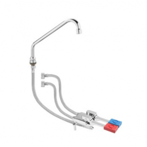 Kit foot operated mixer with double pedal and swinging "C" spout MNL Model ERMES003KIT