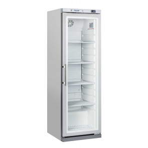 White stainless steel freezer cabinet with glass door Modello CRXG4