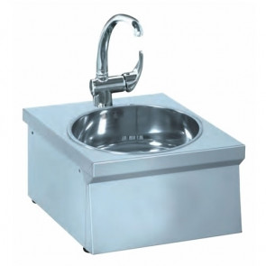 Hand washer HT made of stainless steel with tap LV