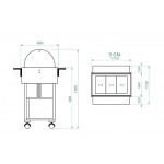 Wooden bain-marie trolley Model CL2777W Colour walnut or wenge