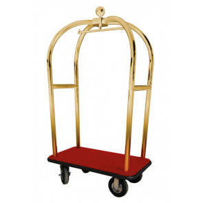 Luggage trolley and clothes rack Model PV2021O brass-plated steel tube