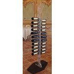 Neutral classic wine bottles display Self-supporting design Bottles capacity 24 Transparent and satinc colour Model PLEX Abbraccio