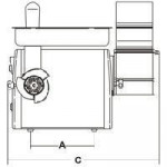Meat grinder/grater Model TCG12 DENVER Hourly production meat grinder kg/h. 85  Power watt 550 - Hp 0,75 Stainless steel plate and knife. Ventilated motor.