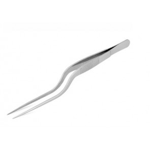 Stainless steel curved chef's pincers Width cm. 16 Model 3438