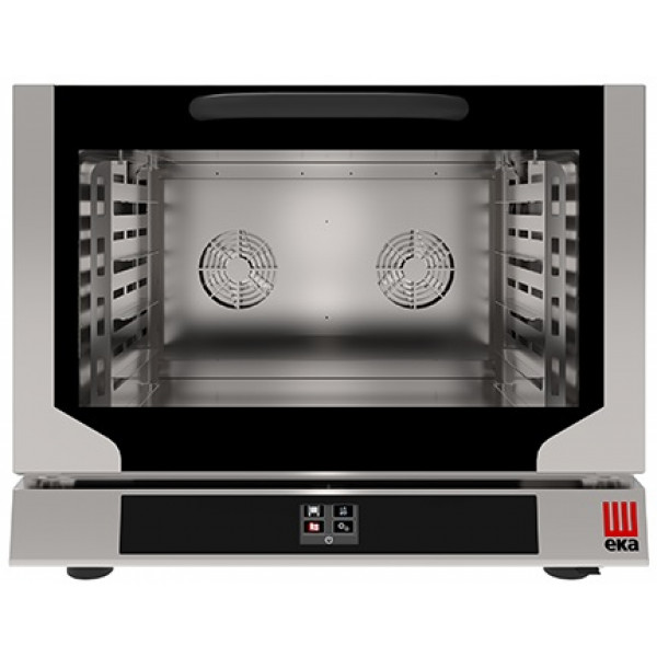 Electric digital convection oven with humidification for bakery and pastrt Model EKF464.3NT Capacity n.4 trays cm 60x 40 Power Kw 5,2 Drop down door
