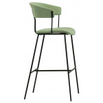 Indoor stool TESR Powder coated metal frame, seat and backrest in fabric Model 1905-RD04 DIFFERENT COLOURS
