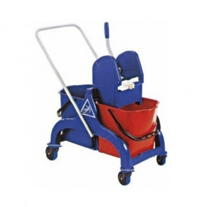Bucket with nylon wringer on wheels Model CA1604 Capacity Lt. 50 (n. 2 buckets Lt. 25) Plastic wringer
