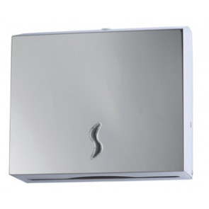 Hand towel dispenser (200 fogli) SATIN-FINISH AISI 304 STAINLESS STEEL C or Z folded MDL - Model BRINOX 105013