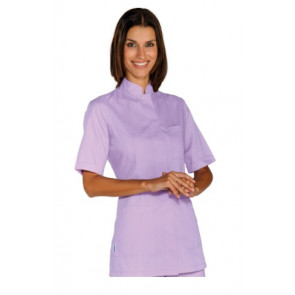 Woman Portofino blouse SHORT SLEEVE 65% Polyester 35% Cotton LILAC in different sizes Model 002827M