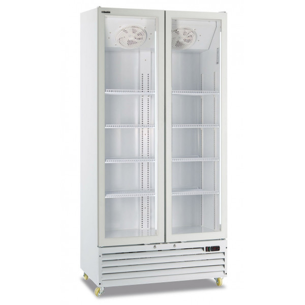 Ventilated refrigerated display 2 hinged doors KLI Model ICOOL80WHITE
