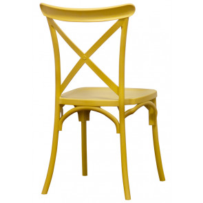 Stackable outdoor chair TESR Polypropylene frame Model 1483-A11 MUSTARD