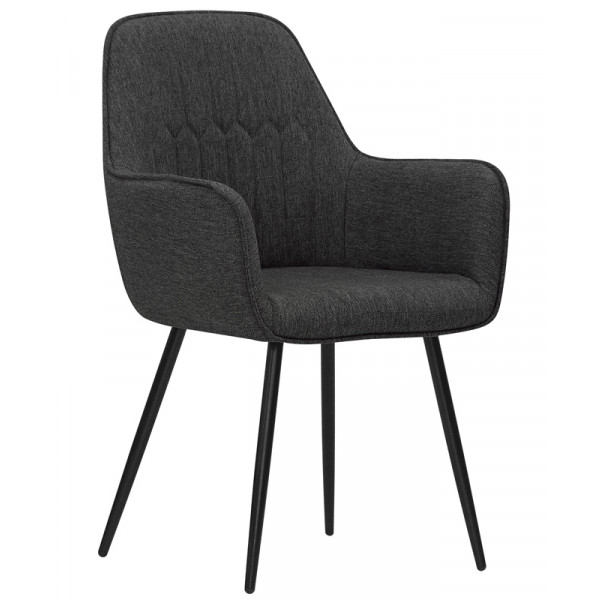 Indoor armchair TESR Powder coated metal frame, synthetic leather or fabric covering Model 1954-E14