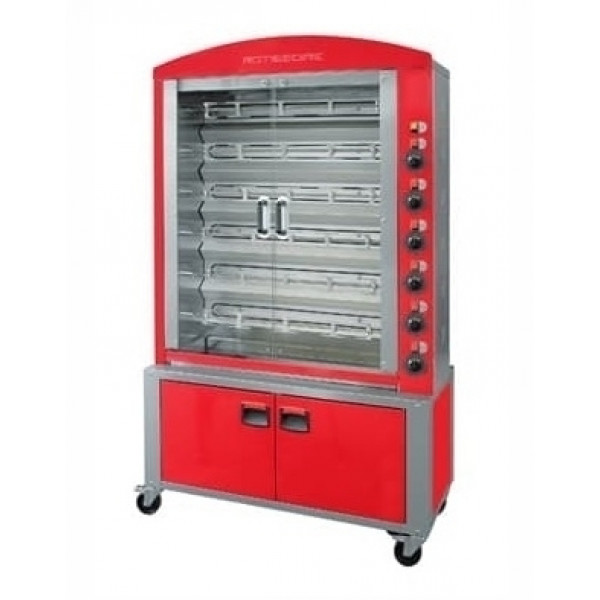 Electric vertical rotisserie ENG Model ELBAPLUS36PE Capacity N. 36 Chickens N. 6 stainless steel tubular spits mm 12 x 12