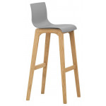 Indoor stool TESR Oak wood frame, polypropylene shell Model 1627-EV36