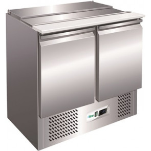Static refrigerated Saladette in stainless steel AISI 201 Model G-S902-FC two doors