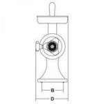 Meat grinder Model TC12 E Hourly production Kg/10 min. 25
