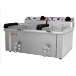 Electric fryer Countertop with tap Model FBR7+7LT Power: KW 3.25+3.25 Singlephase