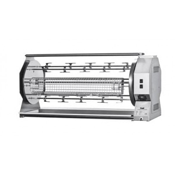 Wood-fueled planetary rotisserie ENG Model CAMINO42P Built-in Capacity N. 42 Chickens N. 2 engines Stainless steel planetary discs N. 6 spits with forks cm 111,5