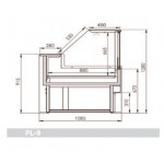 Neutral food counter ideal for bakery Zoin  Model Porthos PL150NNNG Straight glass opening upwards Neutral version without group and without evaporator