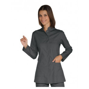 Woman Portofino blouse LONG SLEEVE 65% Polyester 35% Cotton GREY in different sizes Model 002887